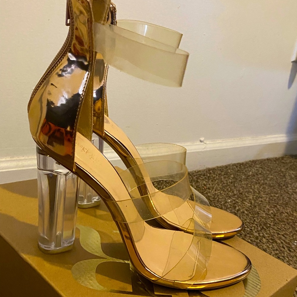 Rose Gold Block Heels